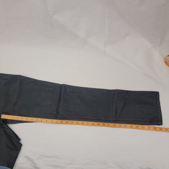 TRIPP NYC Mens Pants Sz 30 Black Faux Leather Pleather Vegan Skinny Goth Punk - Picture 12 of 14